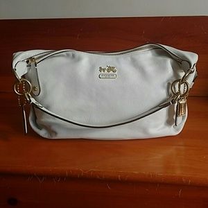 Soft White Leather Coach Purse